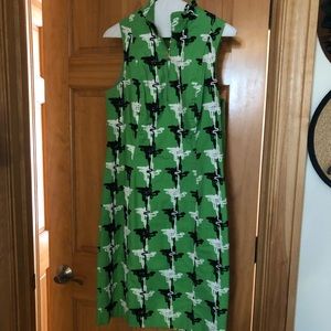 Carlisle sleeveless green belted dress dress 6